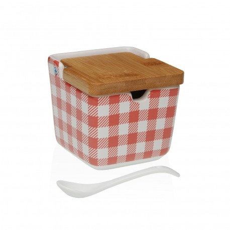 VICHY ROUGE SUGAR BOWL