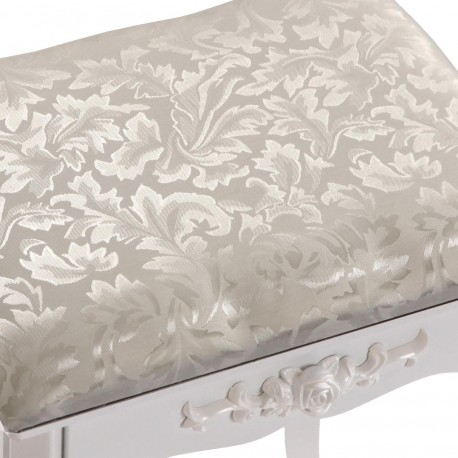 WHITE VANITY WITH STOOL & CHARM LED LIGHTS