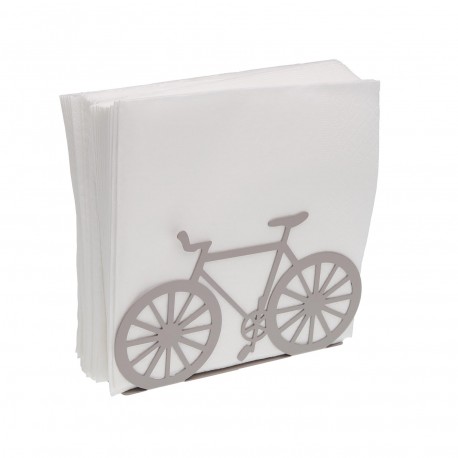 WHITE BIKE METAL NAPKIN HOLDER