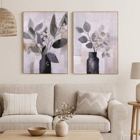 ASSORTMENT OF 2 VASE PICTURES 50 X 70