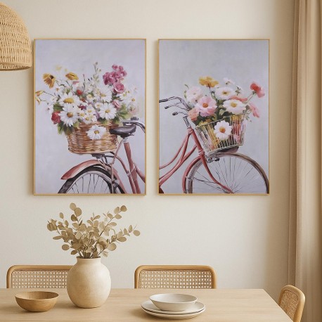 ASSORTMENT OF 2 BICYCLE PICTURES 50 X 70