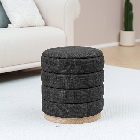 GREY PUFF WITH STORAGE