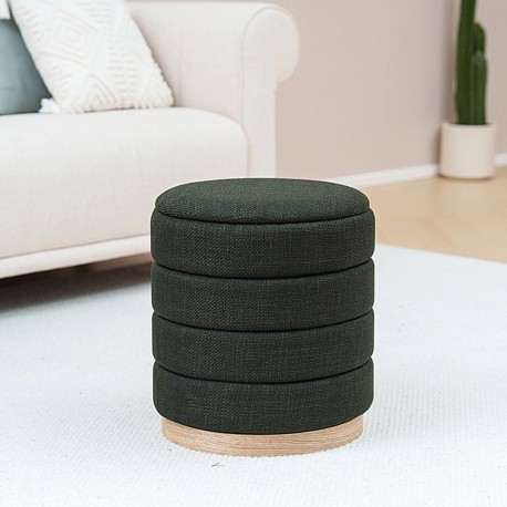 GREEN PUFF WITH STORAGE