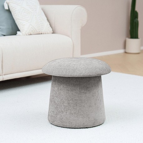 GREY PUFF WITH STORAGE