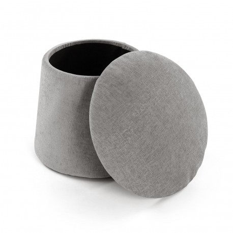 GREY PUFF WITH STORAGE