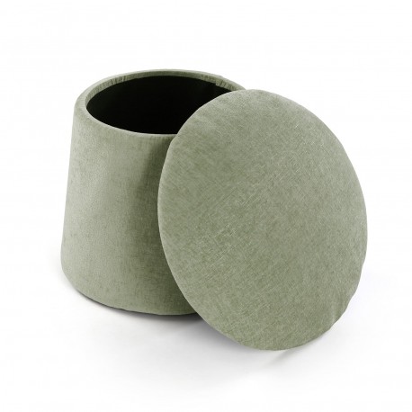 GREEN PUFF WITH STORAGE