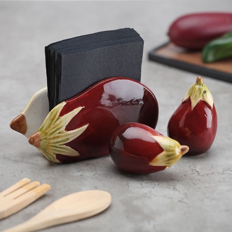 AUBERGINE SALT AND PEPPER SET