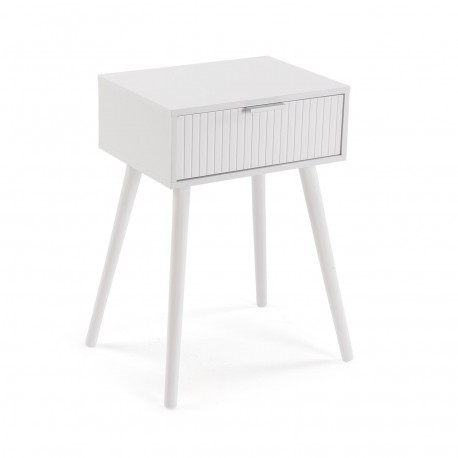 NOLAN WHITE BEDSIDE TABLE