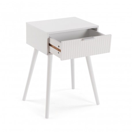 NOLAN WHITE BEDSIDE TABLE