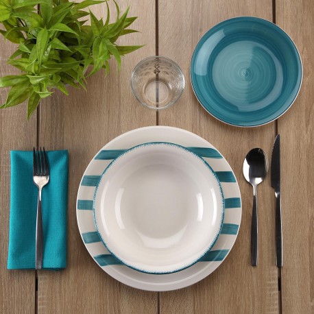 BLUE 18-PIECE DINNER SET