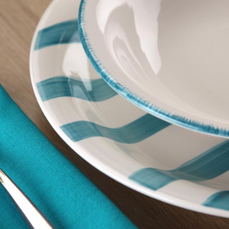 BLUE 18-PIECE DINNER SET