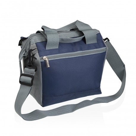 GREY AND BLUE 7L INSULATED LUNCH BOX