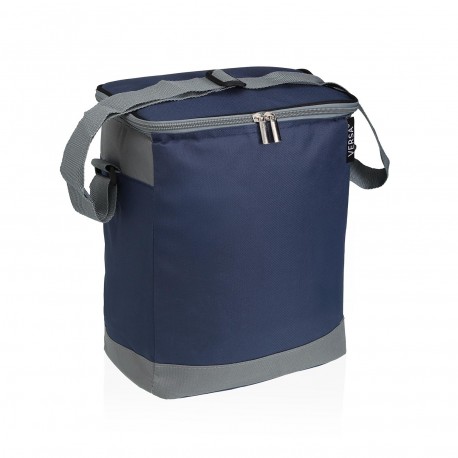 GREY AND BLUE 14L INSULATED LUNCH BOX