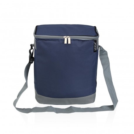 GREY AND BLUE 14L INSULATED LUNCH BOX