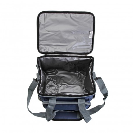 GREY AND BLUE 16L INSULATED LUNCH BOX