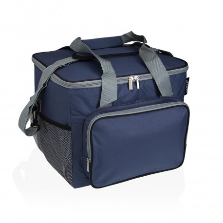 GREY AND BLUE 27L INSULATED LUNCH BOX