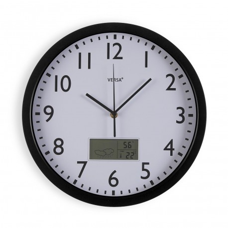 BLACK METEO WALL CLOCK