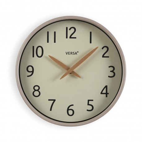 WHITE WOOD EFFECT WALL CLOCK 30CM