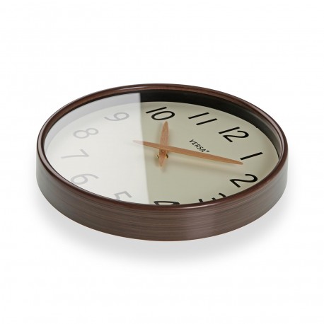 DARK WOOD EFFECT WALL CLOCK 30CM