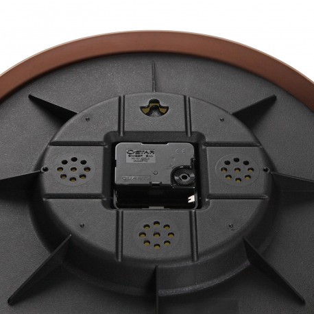 DARK WOOD EFFECT WALL CLOCK 30CM