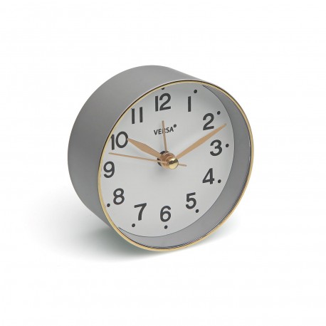 GREY ALARM CLOCK 8.5 CM