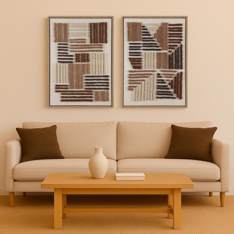 FRAMED FABRIC PICTURE 50X70