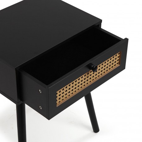 AHEDO BLACK BEDSIDE TABLE