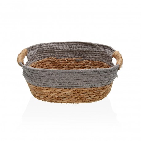 GREY BASKET WITH HANDLES S