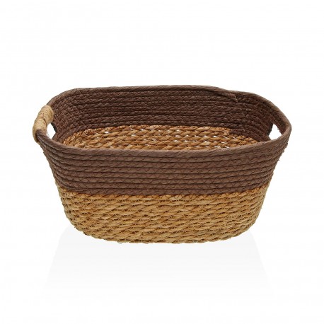 BROWN BASKET WITH HANDLES M