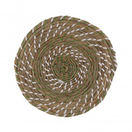 GREEN AND WHITE PLACEMAT 38 CM