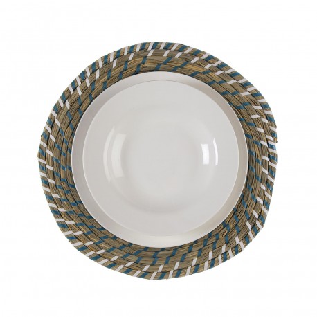 BLUE AND WHITE PLACEMAT 38 CM