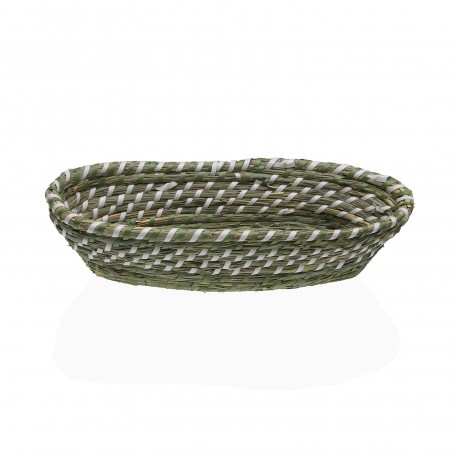 GREEN & WHITE BASKET 35 CM