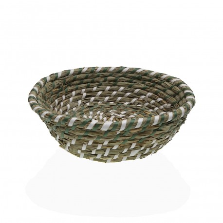 GREEN & WHITE BASKET 25 CM