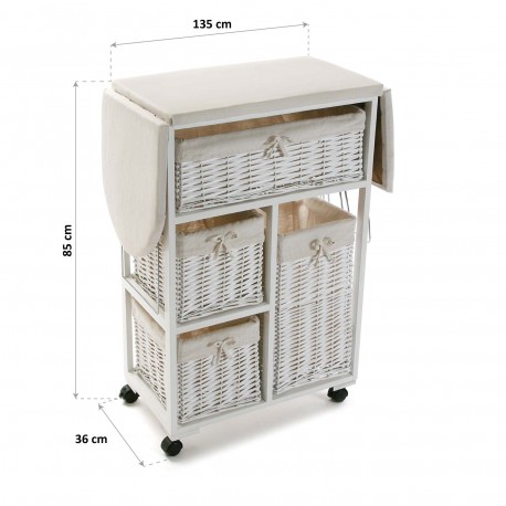 WHITE UNIT WITH BASKETS