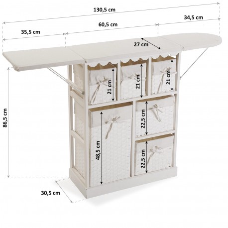WHITE BASIC UNIT WITH BASKETS