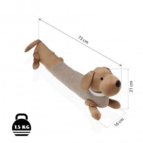 DOG DOORSTOP WITH STRIPED SHIRT