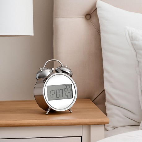SILVER ALARM CLOCK