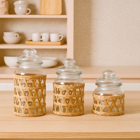 GLASS JAR WITH LID 650ML