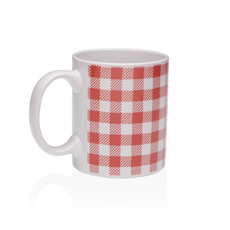 RED VICHY TEA MUG