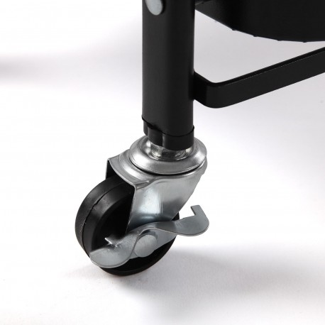 BLACK METAL FOLDING TROLLEY