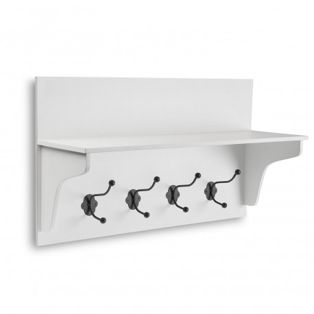 4 HOOKS WALL COAT RACK