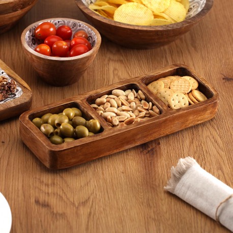 GLOB THREE-SECTION PLATTER