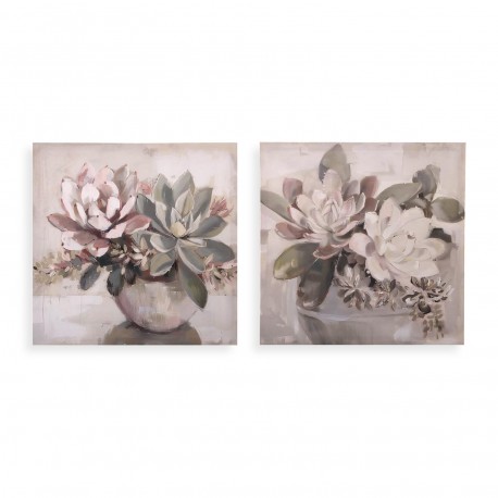 ASSORTED FLOWERS CANVAS PICTURE 40 X 40