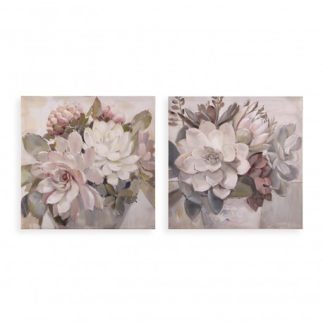 ASSORTED FLOWERS CANVAS PICTURE 40 X 40