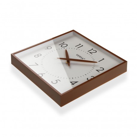 SQUARE WALL CLOCK WOOD EFFECT