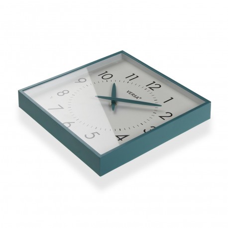 SQUARE WALL CLOCK BLUE