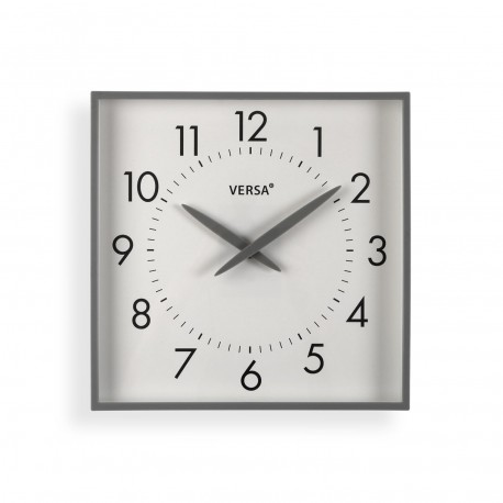 SQUARE WALL CLOCK GREY