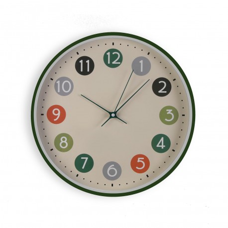 MULTICOLOUR WALL CLOCK 30CM