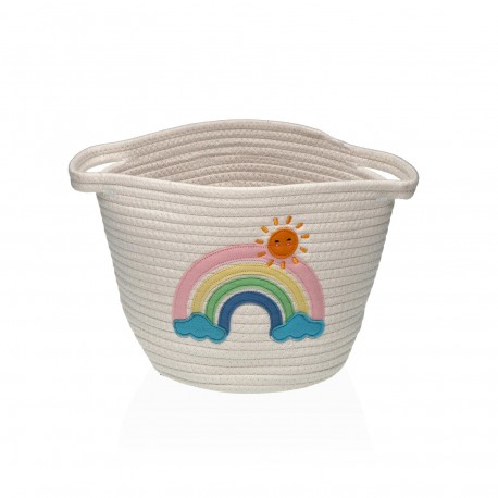 WHITE RAINBOW BASKET