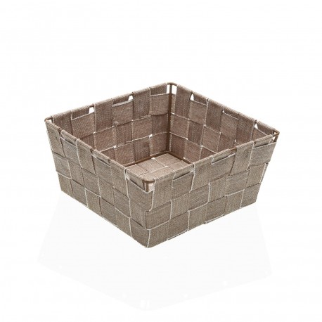 BEIGE SQUARE BASKET 19 X 19